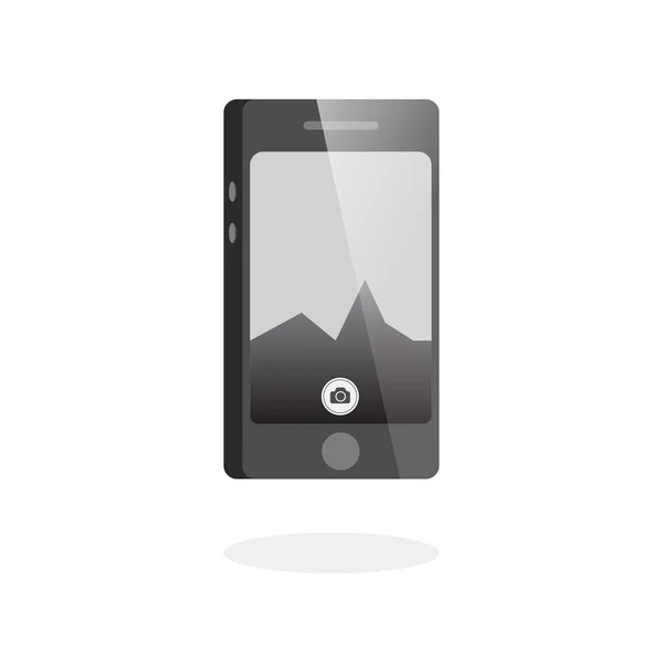 Smartphone with mountain panorama — Stock Vector