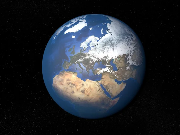 Země planeta ve vesmíru — Stock fotografie