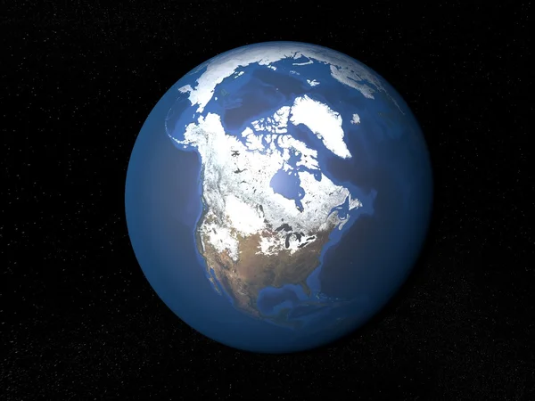 Planeta ziemska w kosmosie — Zdjęcie stockowe