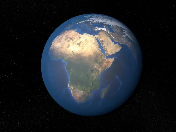 우주 공간에 있는 지구 행성 — 스톡 사진