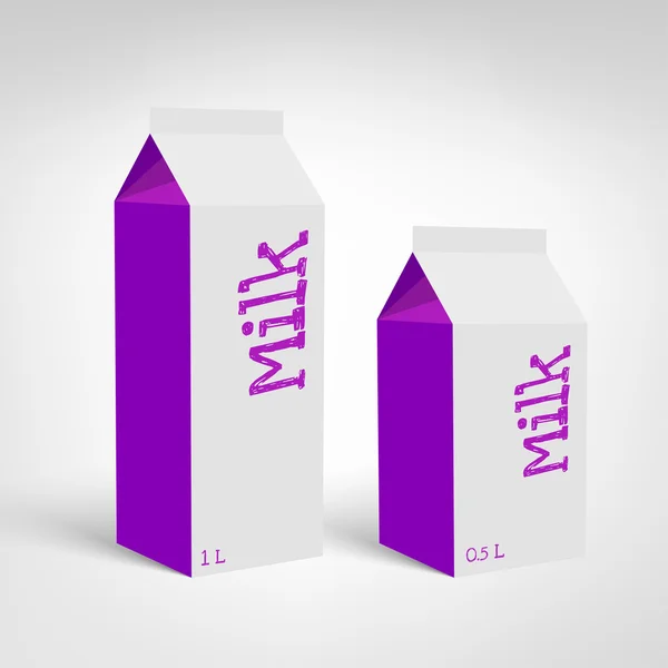 Milk Packages backgrounds — Stock Vector