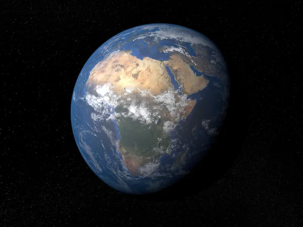 우주 공간에 있는 지구 행성 — 스톡 사진