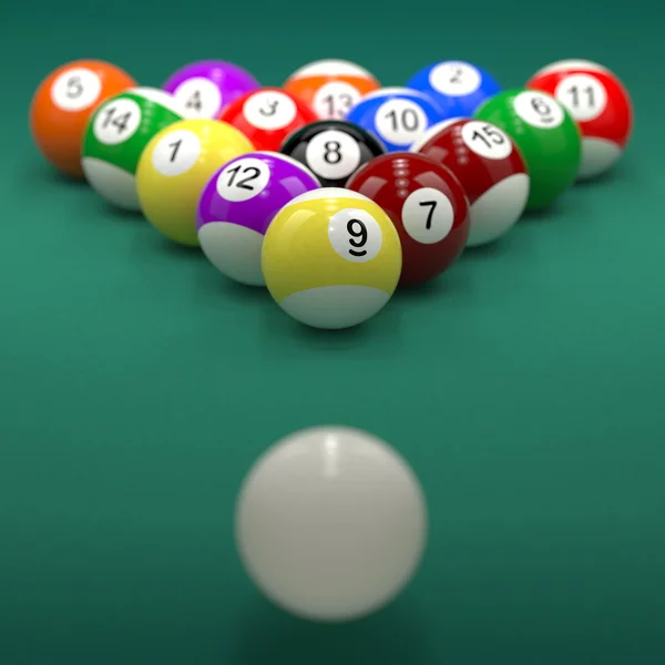 Pool balls illustration — Stock Photo, Image