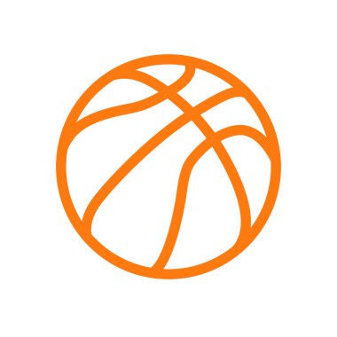 Basketbol turuncu simge .