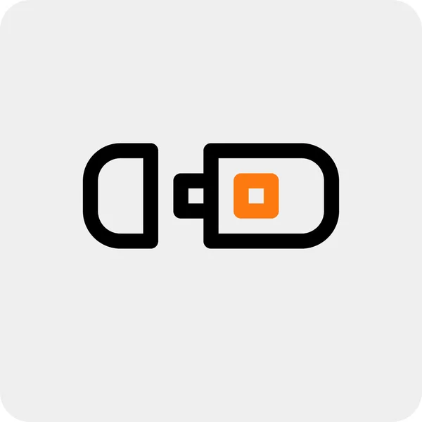 USB-Schicht opslag in entrepot — Stockvector