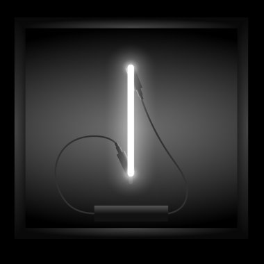 Gerçekçi neon harf ı