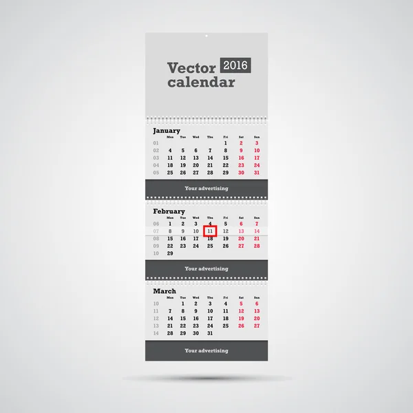 duvar takvimi şablonu