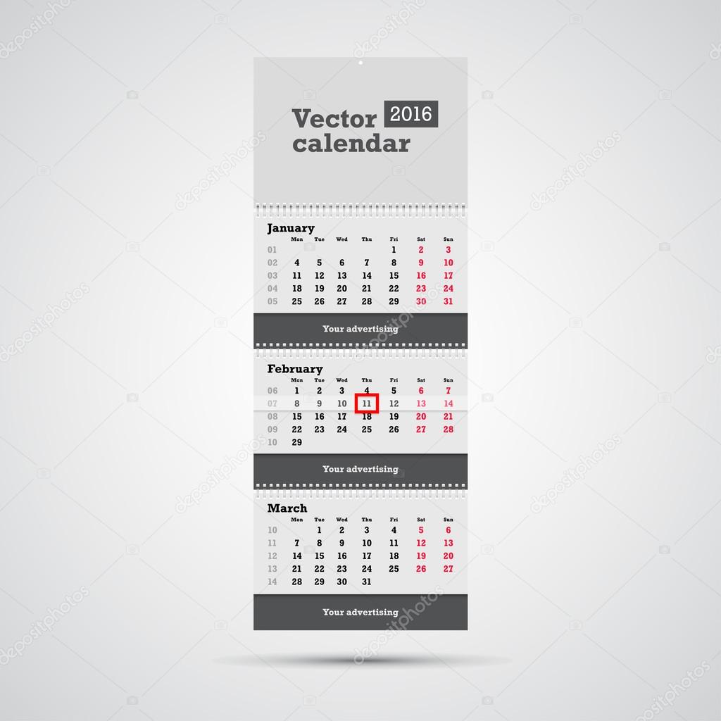 Wall Calendar Template from st2.depositphotos.com