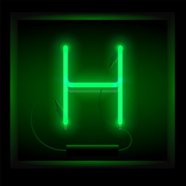 Gerçekçi neon harf H
