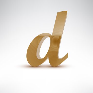 Ahşap küçük harf d