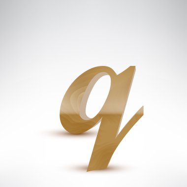 Ahşap küçük harf q