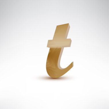 Ahşap küçük harf t