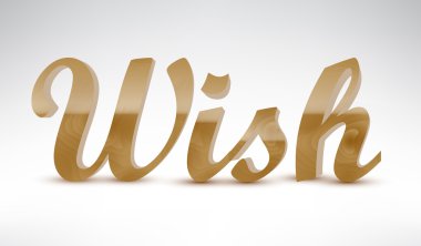 Word ahşap harflerle yapılan dilek