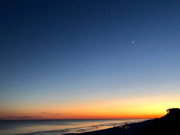 Żywy Horyzont Zachodzie Słońca Nad Zatoką Meksykańską — Zdjęcie stockowe
