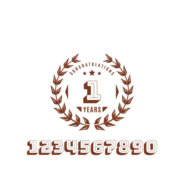 Years Anniversary Logo Template Vector Illustration — Stock Vector