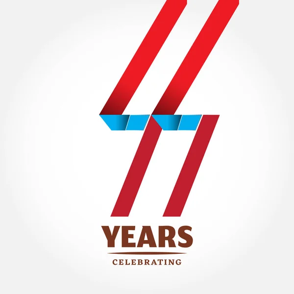 Plantilla Logo Aniversario Años Vector Ilustración — Archivo Imágenes Vectoriales
