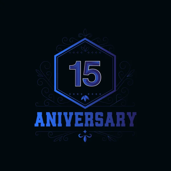 Years Anniversary Celebration Blue Vector Template Design Illustration — Stock Vector