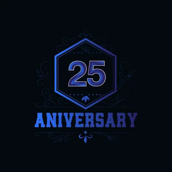 Años Celebración Del Aniversario Azul Vector Plantilla Diseño Ilustración — Vector de stock