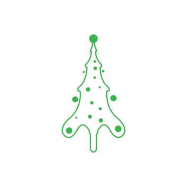 Selvi ikonu. Web için selvi vektör simgesinin basit bir çizimi. Vektör izole veya beyaz arkaplan