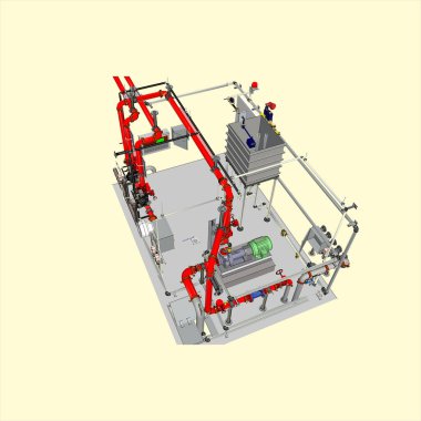 hydrant Vektör Şablon Tasarımı Çizimi