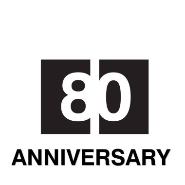 Seksen Yıl Yıldönümü Vektör Şablonu Tasarım İllüstrasyonu