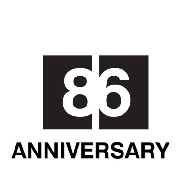 86 Yıl Yıldönümü Kutlama Vektör Şablonu Tasarım İllüstrasyonu