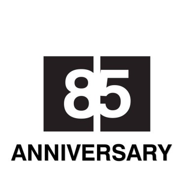 85 Yıldönümü Kutlaması Vektör Şablonu Tasarım İllüstrasyonu