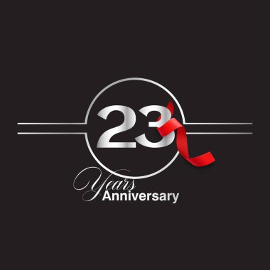 23. Yıldönümü Kutlama Şablonu Tasarım İllüstrasyonu