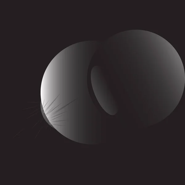 Vector Dark Abstract Background Solar Eclipse Black Open Space Star — Stock Vector