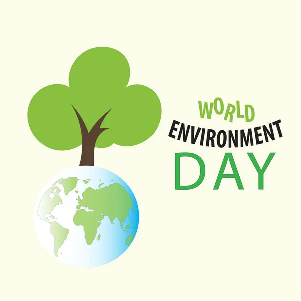 Concepto Día Mundial Del Medio Ambiente Papel Corte Diseño Ecológico — Vector de stock