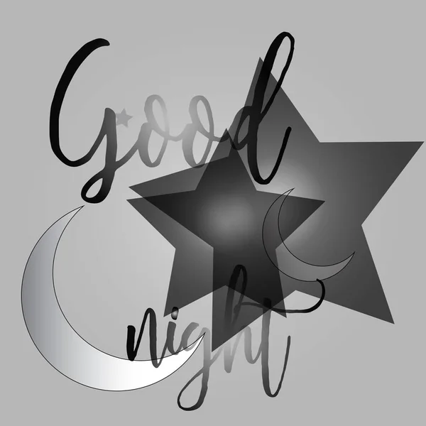 Good Night Logo Design Vector — Stock Vector