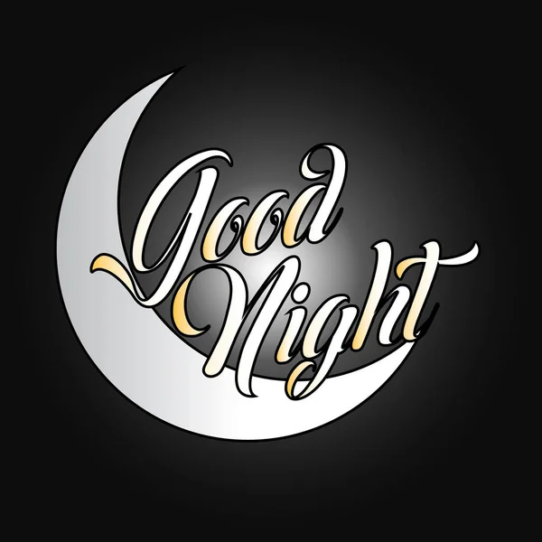 Bonne Nuit Logo Design Vecteur — Image vectorielle