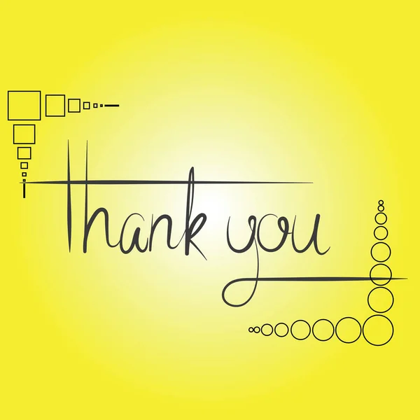 Thank You Handwritten Inscription Hand Drawn Lettering Thank You Calligraphy — Stock Vector