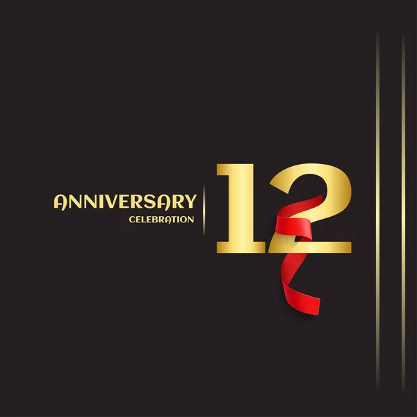 Year Anniversary Vector Template Design Illustration — Stock Vector