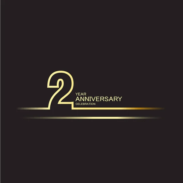 Year Anniversary Vector Template Design Illustration — Stock Vector