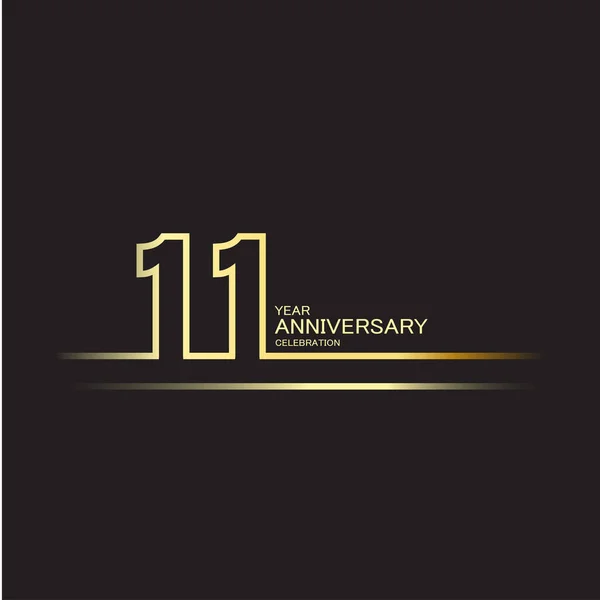 Year Anniversary Vector Template Design Illustration — Stock Vector