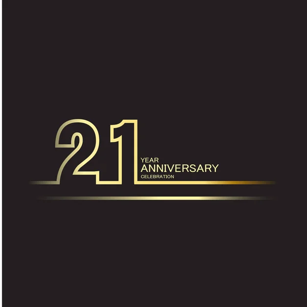 Year Anniversary Vector Template Design Illustration — Stock Vector