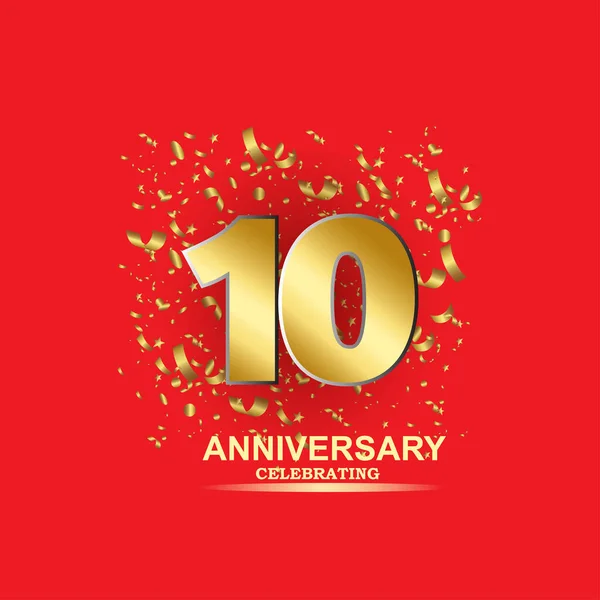 Anos Anniversary Vector Template Design Ilustração —  Vetores de Stock