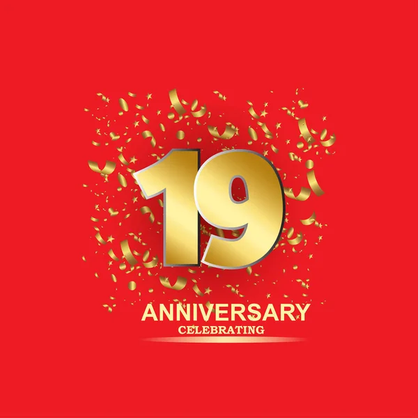 Anos Anniversary Vector Template Design Ilustração —  Vetores de Stock