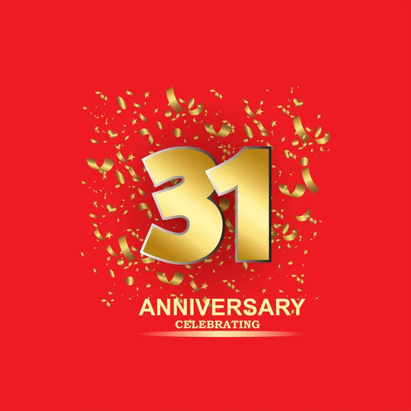 Anos Anniversary Vector Template Design Ilustração —  Vetores de Stock