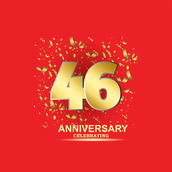 Year Anniversary Vector Template Design Illustration — Stock Vector