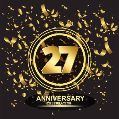 27. Yıldönümü logo şablonu