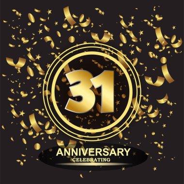 31. yıl dönümü logo şablonu vektörü