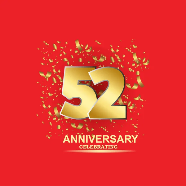 Year Anniversary Vector Template Design Illustration — Stock Vector