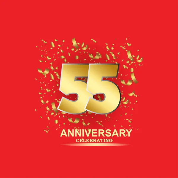 Year Anniversary Vector Template Design Illustration — Stock Vector