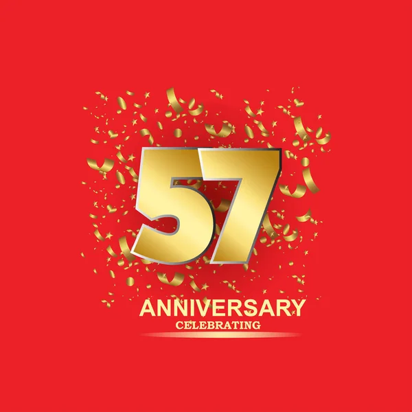 Year Anniversary Vector Template Design Illustration — Stock Vector