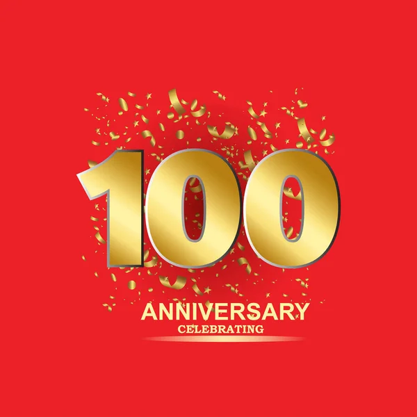 100 Anos Anniversary Vector Template Design Ilustração —  Vetores de Stock