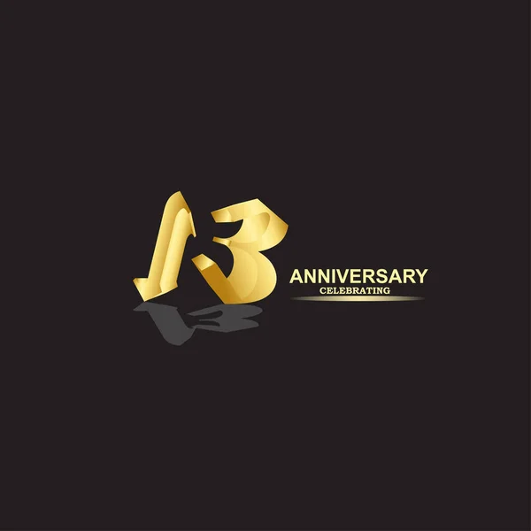 Year Anniversary Vector Template Design Illustration — Stock Vector