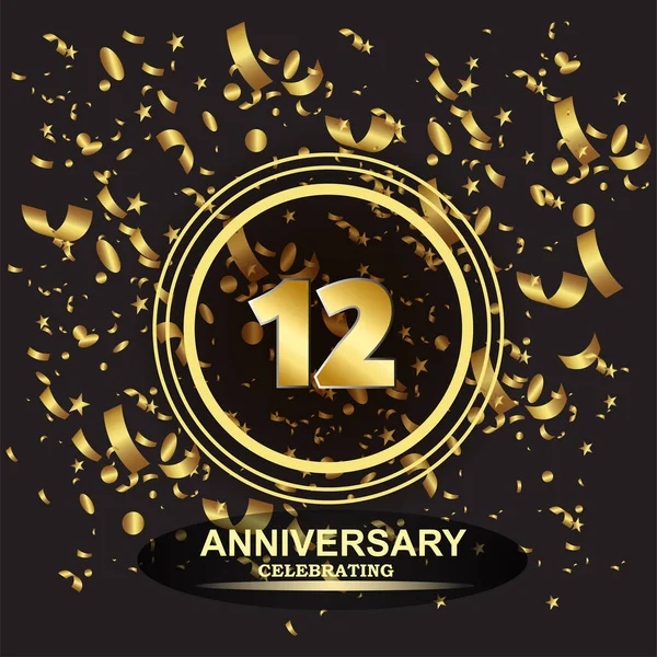 Year Anniversary Logo Template Vector — Stock Vector