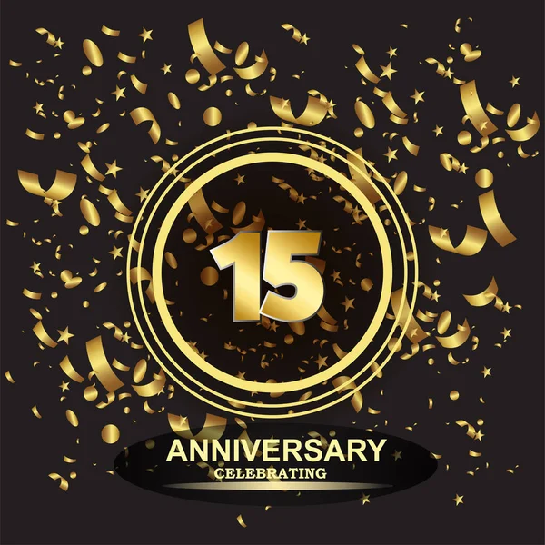 Aniversario Logo Plantilla Vector — Vector de stock